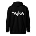 Zip Hoodie — Black — Full back