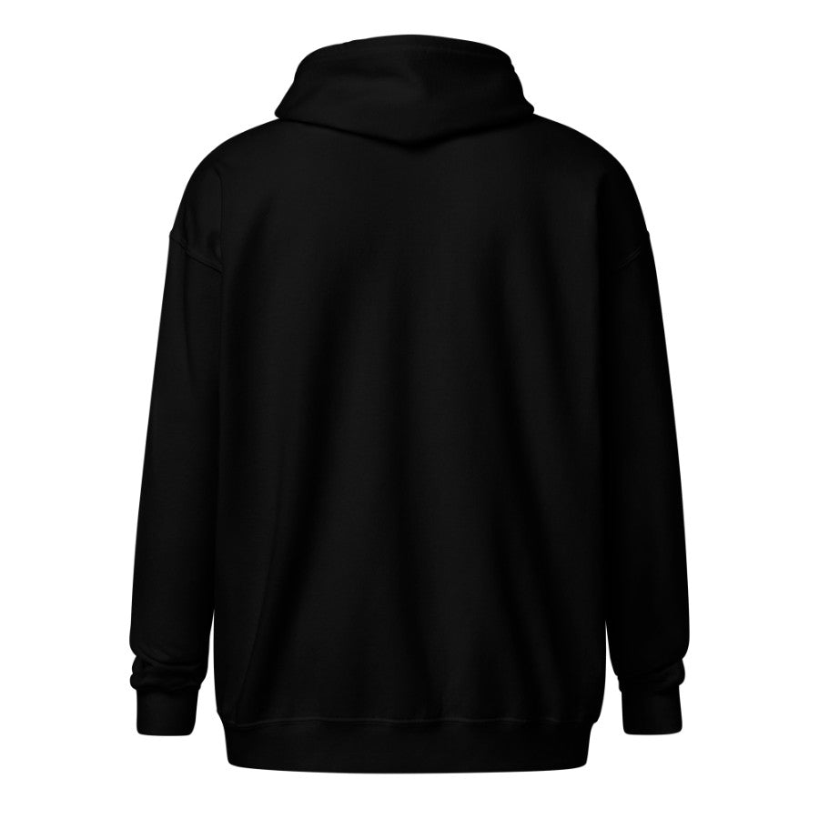 Zip Hoodie — Black — Pocket