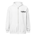 Zip Hoodie — White — Pocket