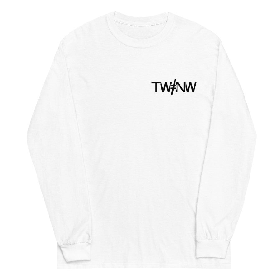 Long Sleeve Tee — White — Pocket